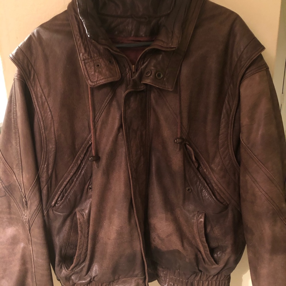 Thinsulate Leather Bomber Jacket vintage 90’s
